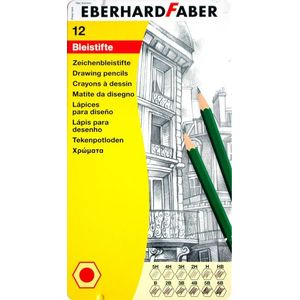 Potlood Eberhard Faber bliketui 12st. 12 hardtegraden [5x]