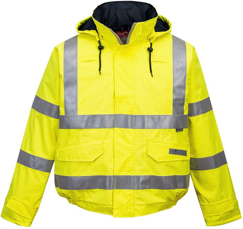 Portwest - Bizflame Rain Hi-Vis Antistatic FR Bomberjack - Geel