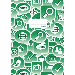 Schriftkaft Herma A4 Social Icons groen [25x]