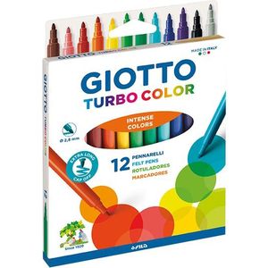 Viltstift Giotto Turbo Color assorti 12 stuks