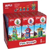 Apli Kids Fun Dough boetseerpasta Robot kits, display van 12 stuks