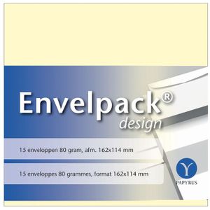 Envelop Papyrus Envelpack Design C6 114x162mm ivoor 894400 [10x]