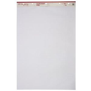 Pergamy flipchartpapier, ft 65 x 98 cm, geruit en blanco, pak met 50 blad [2x]