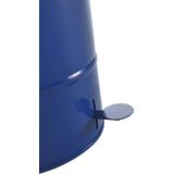Staalverzinkte Vuilnisbak met voetpedaal 70 Liter blauw