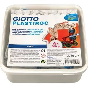 Gitto Plastiroc boetseerpasta, pak van 500 g, 4 pakken in hermetisch afgesloten doos