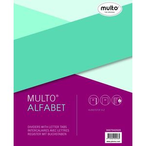 Tabbladen Multo A4 23-gaats 20-delig A-Z grijs