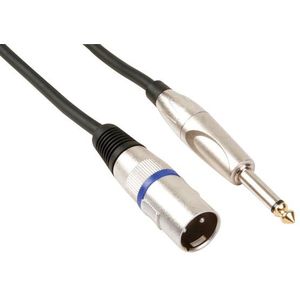 XLR-KABEL - XLR MANNELIJK naar JACK 6.35 mm - MONO - 3 m