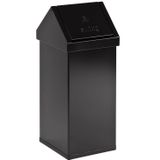 Prullenbak - Zwart - Kunststof - 30 Liter