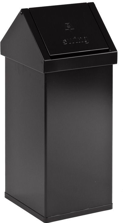 Prullenbak - Zwart - Kunststof - 30 Liter