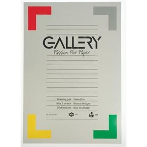 Gallery tekenblok, houtvrij papier, 120 g/mA2,ft 29,7 x 42 cm (A3), blok van 24 vel