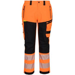 PW3 Hi-Vis Regenbroek maat 28, Orange/Black