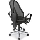 Bureaustoel COMFORT NET met armleggers zwart/antraciet vaste armleggers verchroomd Permanentcontact-mechanisme