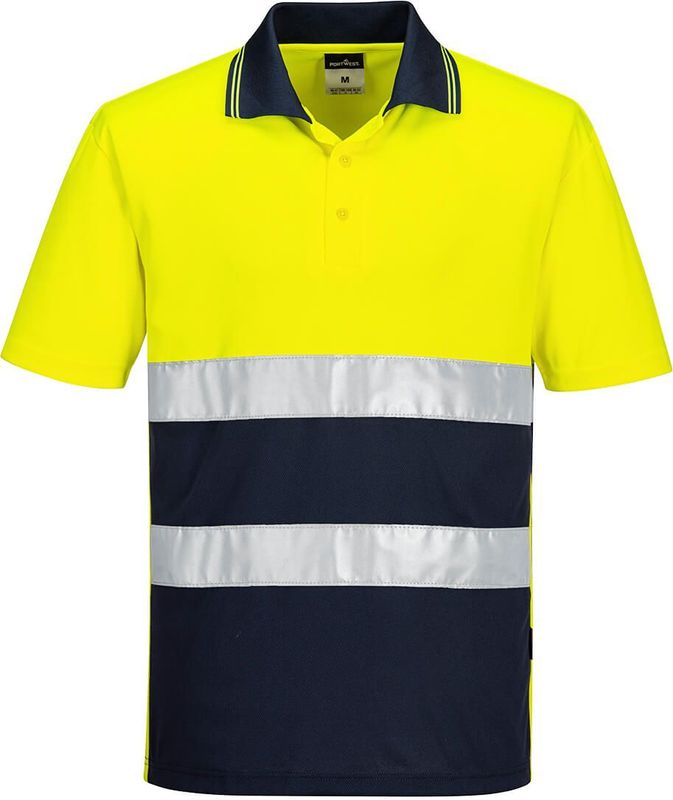Portwest - S175 - Poloshirt - Geel/Marine - Korte Mouw