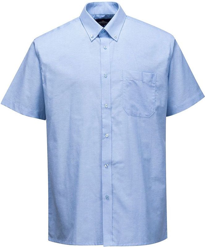 Overhemd - Korte Mouwen - Borstzak - Comfortabele Pasvorm - Knoopsluiting Voorzijde