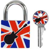 4x Hangslot Masterlock 30mm gitaar motief