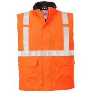 Bizflame Regen Hi-Vis Antistatische FR Bodywarmer maat 3 XL, Orange