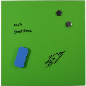 Magnetisch Glasbord  45 x 45 cm  Groen