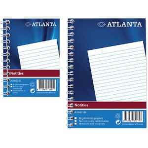Notitieboek Atlanta A6 lijn 100blz met zijspiraal
