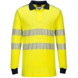 PW3 Vlamvertragende Modaflame Hi-Vis Poloshirt maat L, Yellow/Navy