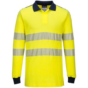 PW3 Vlamvertragende Modaflame Hi-Vis Poloshirt maat L, Yellow/Navy
