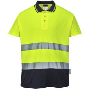 Tweekleuren Katoenen Comfort Polo maat 4XL, YeNa