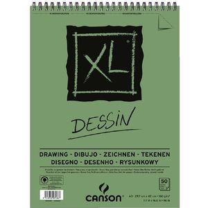 Tekenblok Canson XL Dessin A3 160gram 50vel spiraal