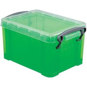 Really Useful boxes transparante opbergdoos 1,6 l groen