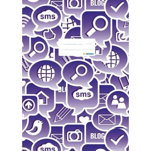 Schriftkaft Herma A4 Social Icons violet [25x]