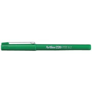 Fineliner Artline 220 rond super fijn groen [12x]