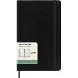 Agenda 2024 Moleskine 12M Planner Weekly 7dag/1pagina large 130x210mm soft cover black