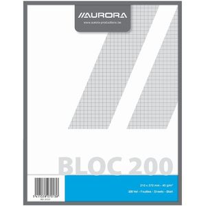 Kladblok Aurora 210x270mm ruit 5x5mm 200 vel 45gr