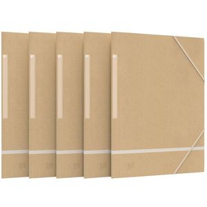 OXFORD Touareg elastomap A4 karton beige wit pak 5 [4x]