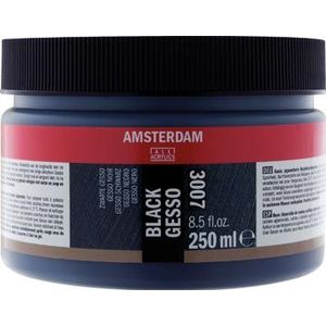 Amsterdam zwarte gesso, fles van 250 ml
