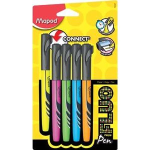 Maped markeerstift Fluo Pen, blister met 5 stuks