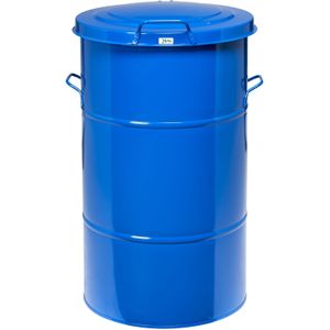 Staalverzinkte Vuilnisbak 115 Liter blauw