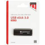 Quantore - USB-stick 3.0 - Zwart - 256GB - Gerecycled Plastic