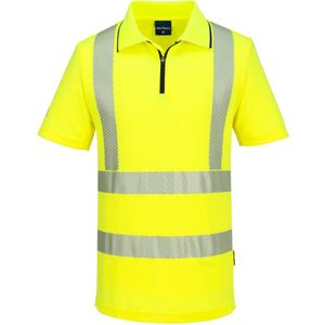 KX3 Hi-Vis polo korte mouw met rits maat 4XL, Yellow