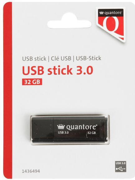 Quantore - USB-stick - Zwart - 32GB - USB 3.0