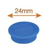 Magneet Nobo 24mm 600gr blauw 10stuks