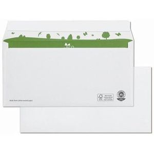 Bong enveloppen beECO, ft 110 x 220 mm, zonder venster, doos van 500 stuks