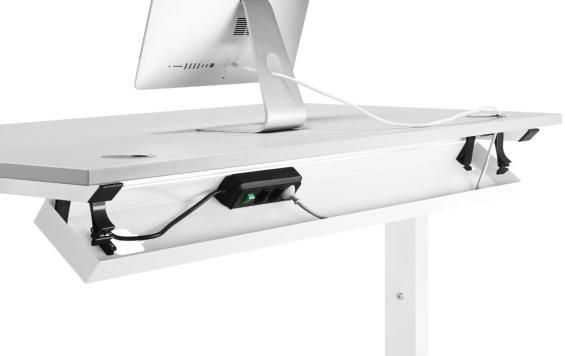 Kabelkanaal 1800 PROFI wit RAL 9016 voor tafelbreedte 1800 mm