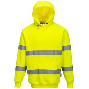 Hi-Vis Sweatshirt met capuchon maat Large, Yellow