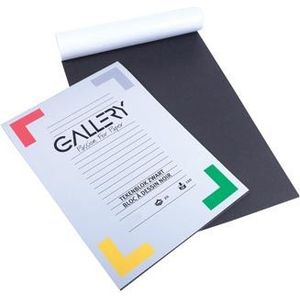 Gallery tekenpapier, zwart, ft 24,5 x 34,5 cm, 120 g/mA2, blok van 20 vel