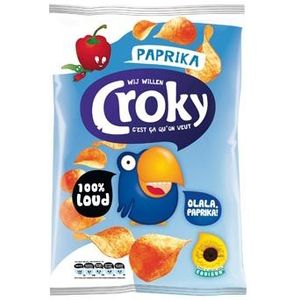 Croky chips paprika, zakje van 100 gram [12x]