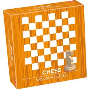 Klassiek schaakspel in houten doos - Geschikt voor kinderen vanaf 7 jaar