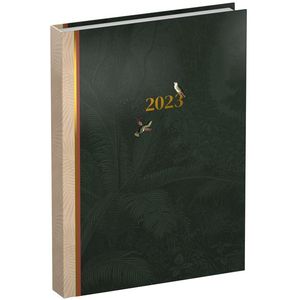 Agenda 2023 90x130 pocket 7dagen/2pagina's Botanic green