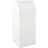 DutchDesign - Carro-Push - Push Prullenbak - Wit - 55 l