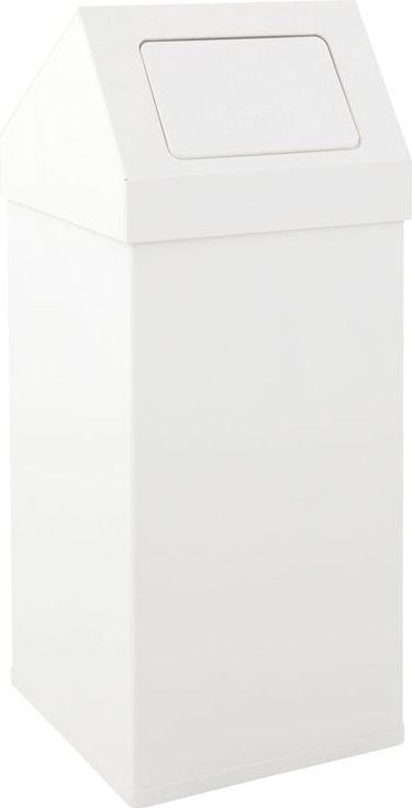 DutchDesign - Carro-Push - Push Prullenbak - Wit - 55 l