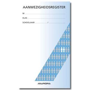 Mano aanwezigheidslijst Nederlandstalig, ft 15,5 x 26 cm, 90 g/mA2, 48 bladzijden