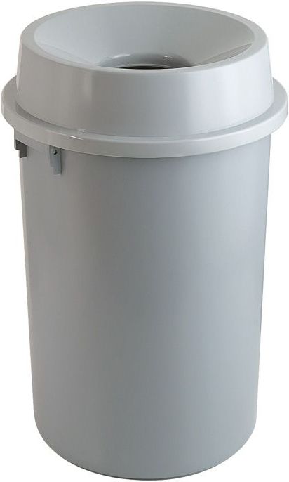 Kunststof - Afvalbak - Grijs - Inhoud 60 l - Met Handgrepen